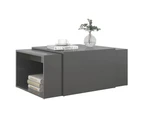 vidaXL 3 Piece Nesting Coffee Table Set High Gloss Grey 60x60x38 cm