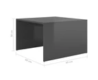 vidaXL 3 Piece Nesting Coffee Table Set High Gloss Grey 60x60x38 cm