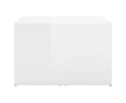 vidaXL 3 Piece Nesting Coffee Table Set High Gloss White 60x60x38 cm