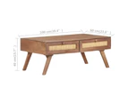 Coffee Table 100X60X40 Cm Solid Mango Wood