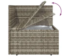 vidaXL 9 Piece Garden Lounge Set with Cushions Grey Poly Rattan