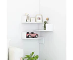 vidaXL Wall Corner Shelf White 40x40x50 cm Engineered Wood