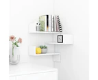 vidaXL Wall Corner Shelf White 40x40x50 cm Engineered Wood