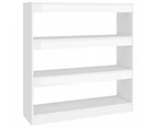 vidaXL Book Cabinet/Room Divider High Gloss White 100x30x103 cm