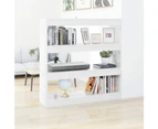 vidaXL Book Cabinet/Room Divider High Gloss White 100x30x103 cm