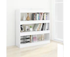 vidaXL Book Cabinet/Room Divider High Gloss White 100x30x103 cm