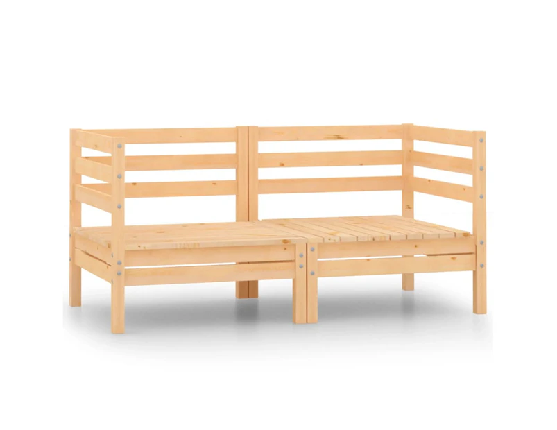 vidaXL Garden 2-Seater Sofa Solid Wood Pine