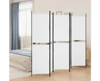 vidaXL 5-Panel Room Divider White 250x200 cm Fabric