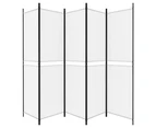 vidaXL 5-Panel Room Divider White 250x200 cm Fabric