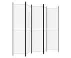 vidaXL 5-Panel Room Divider White 250x200 cm Fabric