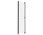 vidaXL 5-Panel Room Divider White 250x200 cm Fabric