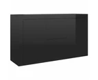 vidaXL Sideboard High Gloss Black 120x36x69 cm Engineered Wood
