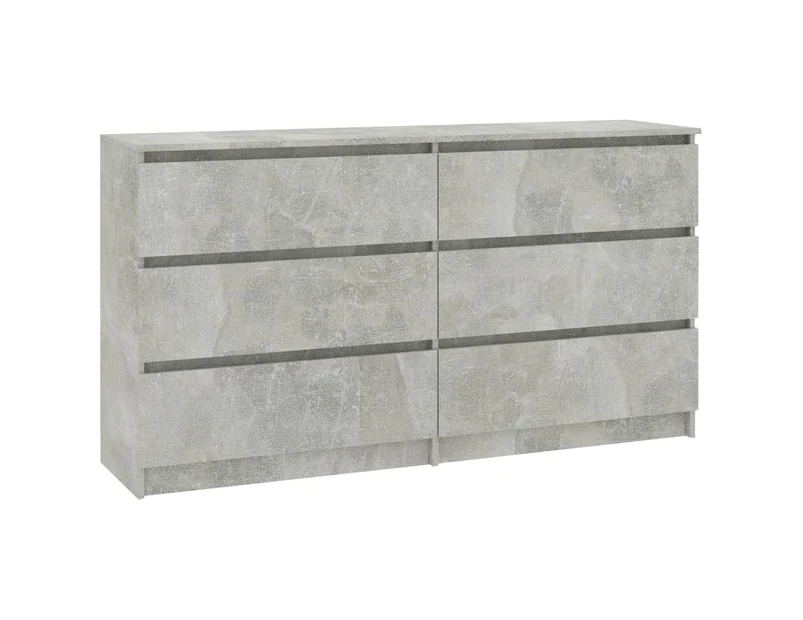 vidaXL Sideboard Concrete Grey 140x35x76 cm Engineered Wood