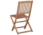 vidaXL Folding Outdoor Chairs 6 pcs Solid Acacia Wood