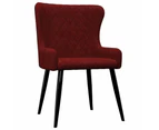 vidaXL Dining Chairs 4 pcs Red Velvet