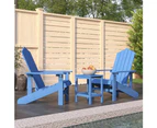 vidaXL Garden Adirondack Chairs with Table HDPE Aqua Blue