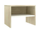 vidaXL Bedside Cabinets 2 pcs White and Sonoma Oak 40x30x30 cm