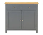 vidaXL Sideboard 90x33.5x83 cm Solid Oak Wood