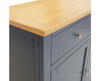 vidaXL Sideboard 90x33.5x83 cm Solid Oak Wood