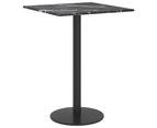 vidaXL Table Top Black 30x30 cm 6 mm Tempered Glass with Marble Design