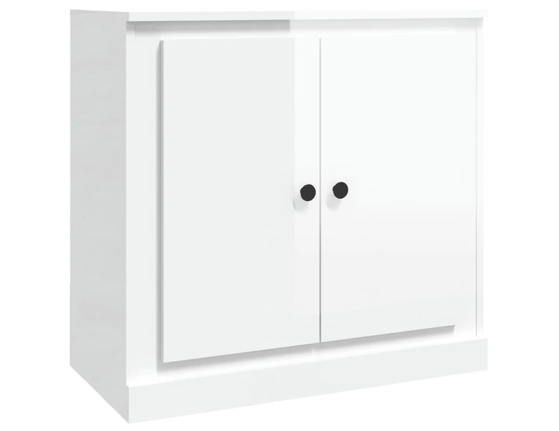vidaXL Sideboard High Gloss White 70x35.5x67.5 cm Engineered Wood