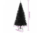 Artificial Christmas Tree with Stand Black 210 cm PVC