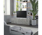 vidaXL TV Cabinet Concrete Grey 120x34x30 cm Engineered Wood