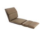 vidaXL Folding Floor Chair Taupe Microfibre