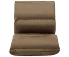 vidaXL Folding Floor Chair Taupe Microfibre