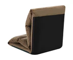 vidaXL Folding Floor Chair Taupe Microfibre