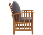 vidaXL 4 Piece Garden Lounge Set with Cushions Solid Acacia Wood (310258+310264)