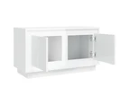 vidaXL TV Cabinet High Gloss White 80x35x45 cm Engineered Wood