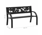 vidaXL Children Garden Bench 86 cm Steel