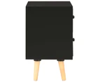 vidaXL Bedside Cabinets 2 pcs Black 40x30x50 cm Solid Pinewood