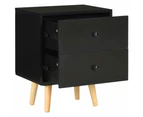 vidaXL Bedside Cabinets 2 pcs Black 40x30x50 cm Solid Pinewood