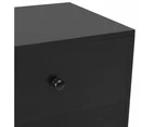 vidaXL Bedside Cabinets 2 pcs Black 40x30x50 cm Solid Pinewood