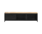 vidaXL TV Cabinet 130x30x37 cm Solid Rough Mango Wood