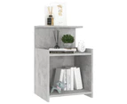 vidaXL Bed Cabinets 2 pcs Concrete Grey 40x35x60 cm Engineered Wood