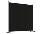 vidaXL 4-Panel Room Divider Black 698x180 cm Fabric