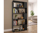 vidaXL Book Cabinet/Room Divider High Gloss Black 80x24x159 cm