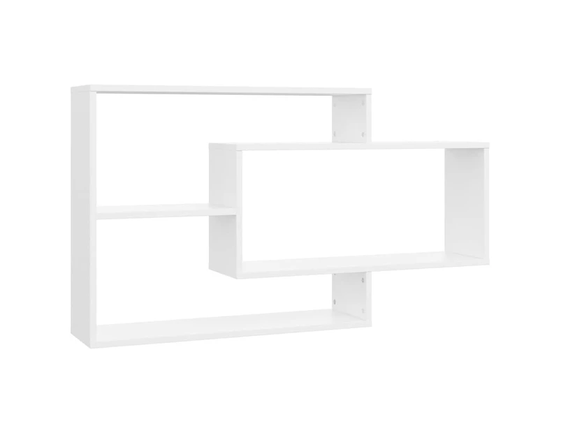 vidaXL Wall Shelves White 104x20x58.5 cm Engineered Wood