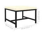 vidaXL Sectional Footrest with Cushion Black Poly Rattan