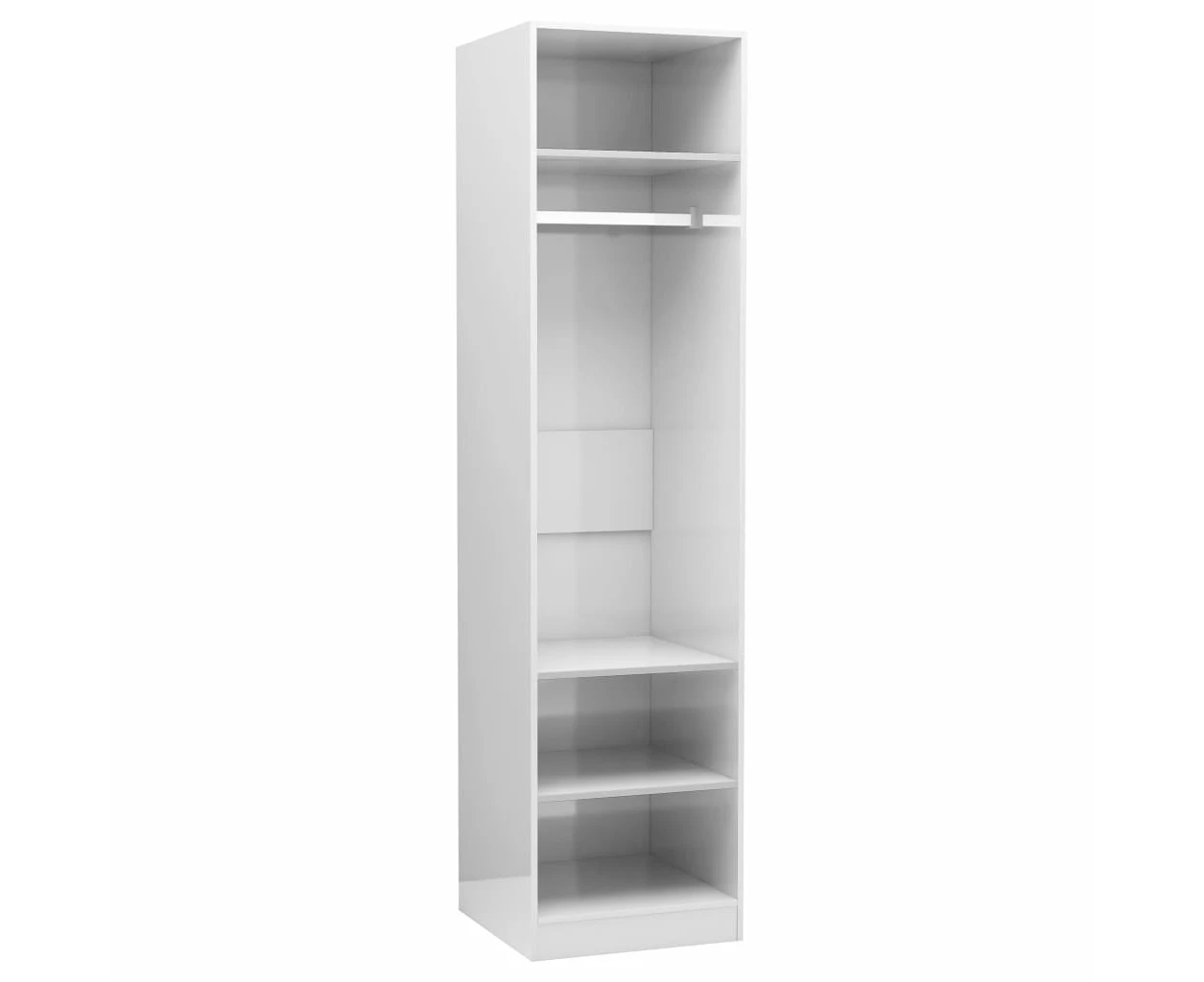 vidaXL Wardrobe High Gloss White 50x50x200 cm Engineered Wood