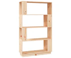 vidaXL Book Cabinet/Room Divider 80x25x132 cm Solid Wood Pine