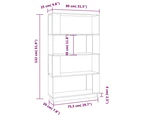 vidaXL Book Cabinet/Room Divider 80x25x132 cm Solid Wood Pine