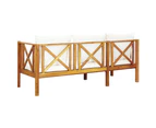 vidaXL 3-Seater Garden Bench with Cushions 179 cm Solid Acacia Wood