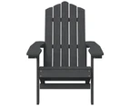 vidaXL Garden Adirondack Chairs with Table HDPE Anthracite