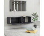 vidaXL TV Cabinet High Gloss Grey 120x30x30 cm Engineered Wood
