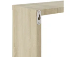 vidaXL Wall Cube Shelves 2 pcs White and Sonoma Oak 30x15x30 cm