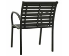 Garden Chairs 2 pcs Steel and WPC Black